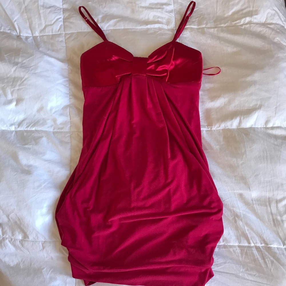 Mini red dress
